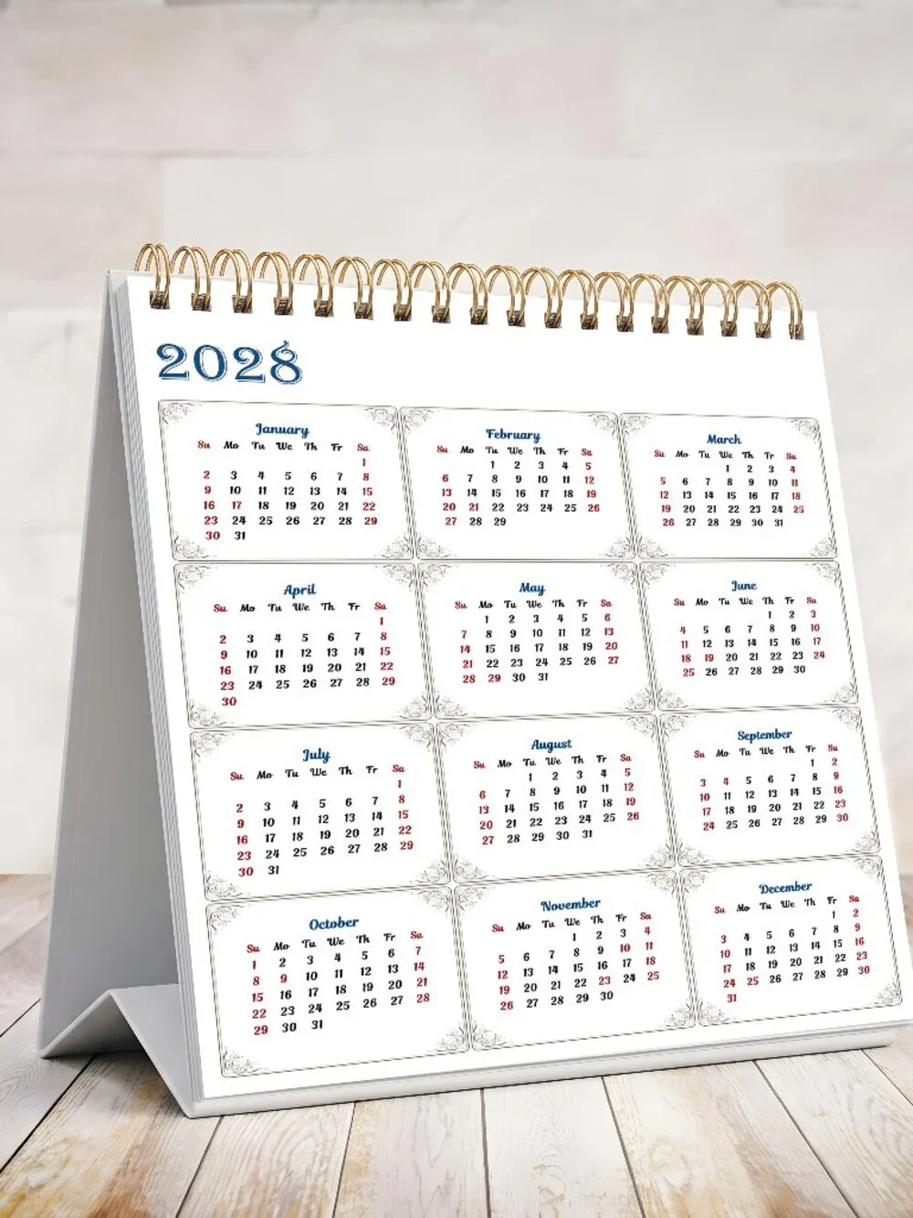 2027-12 Months Desk Calendar Desktop Planner with To-Do List (Cats)